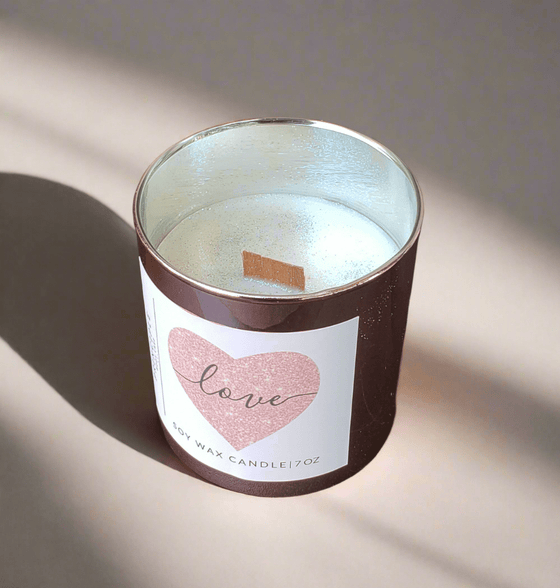 The Heart Soy Wax Glitter Candle - P R I N C I P L E